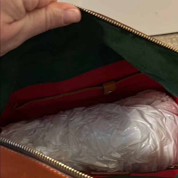 Dooney & Bourke Orange Leather Satchel - Picture 10 of 10